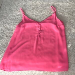 Lilly Pulitzer Pink Fitted Camisole with Buttoned Detail